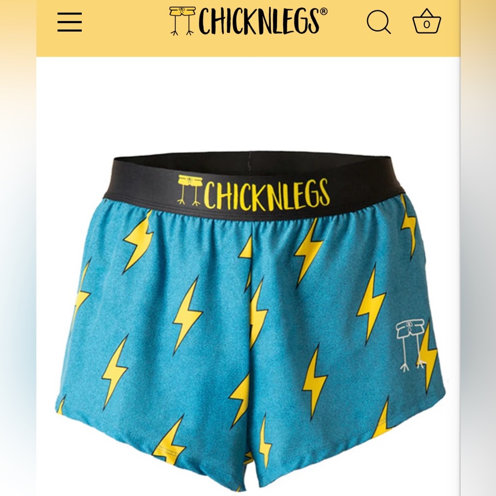 ChicknLegs Men's 2 inch Blue Lightning Athletic Shorts